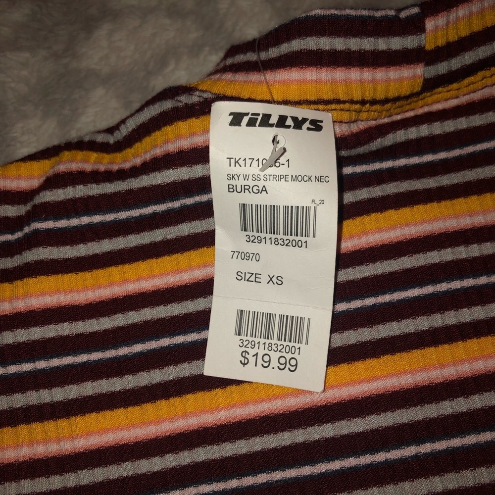Tillys mock neck crop top